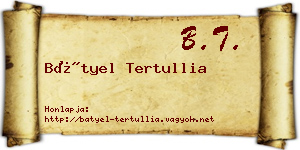 Bátyel Tertullia névjegykártya